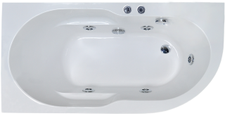 Гидромассажная ванна Royal Bath Azur Standart 150x80см левая белый RB614201ST-L